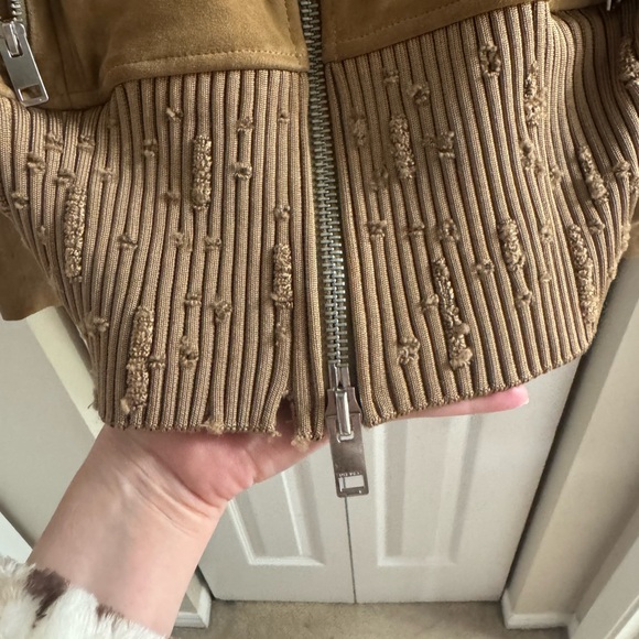 Diesel Tan Leather Women's Jacket - Picture 3 of 8